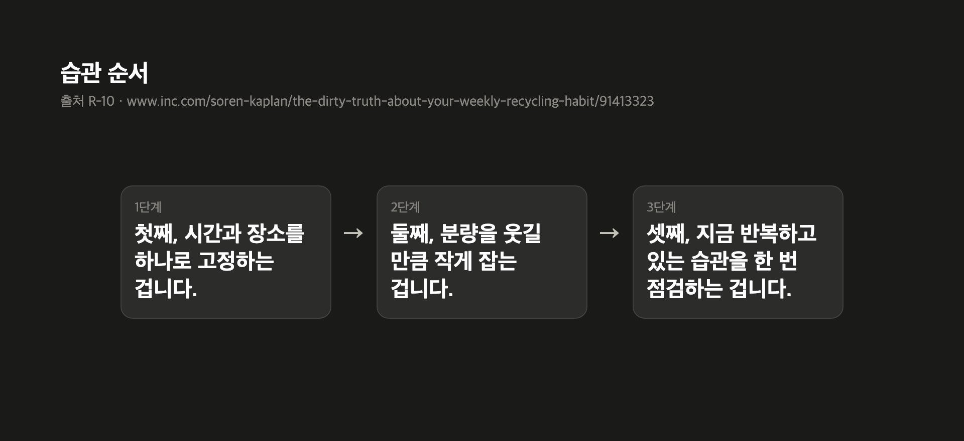 습관 순서